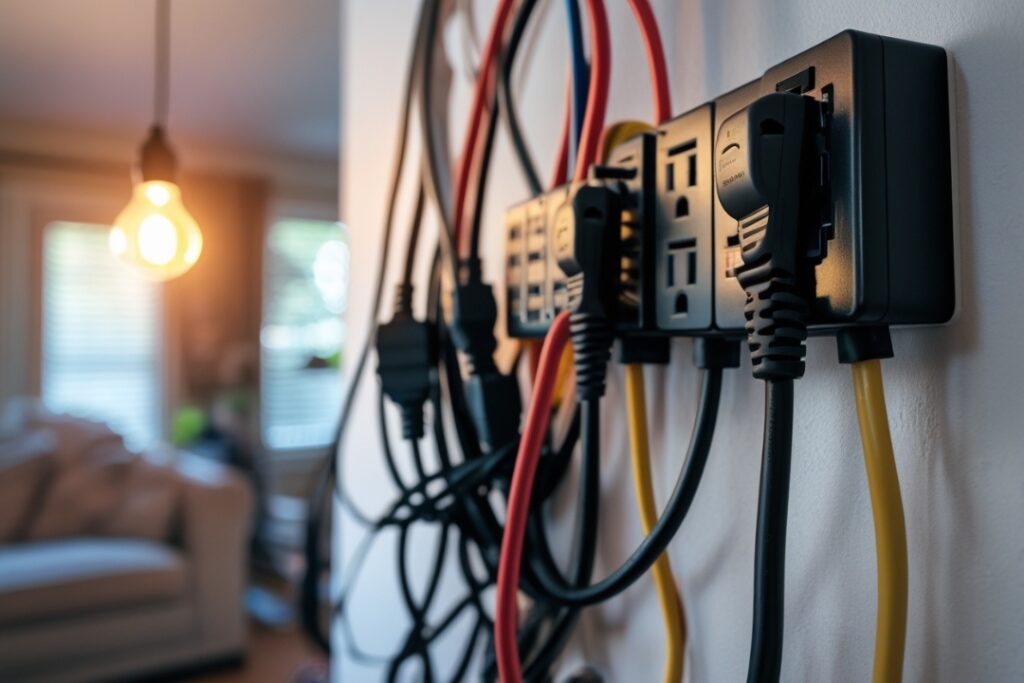 Infographic showing common signs that indicate the need for an electrical panel upgrade in a home